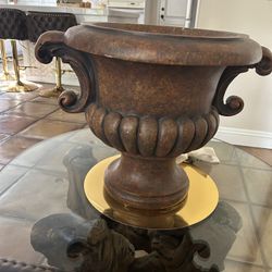 Beautiful Large Rice, Brown Vase