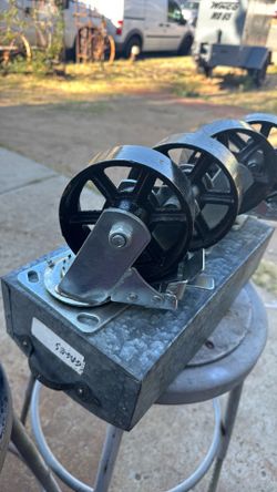 5”metal wheels casters