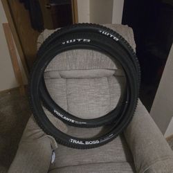 Pair Of 7.5 WTB Trail Boss Vihilante Tires 