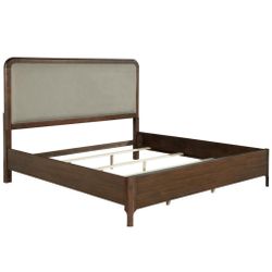 Queen • Eastern King • California King Wood & Fabric Bed Frame