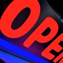 FUNZING 24" X 12" Bright Lighted Up OPEN SIGN with REMOTE CONTROL 