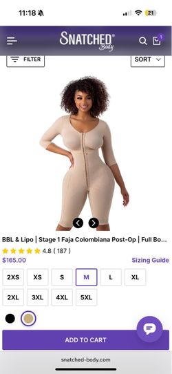 Snatched Body Faja Stage 1 Full Body Medium
