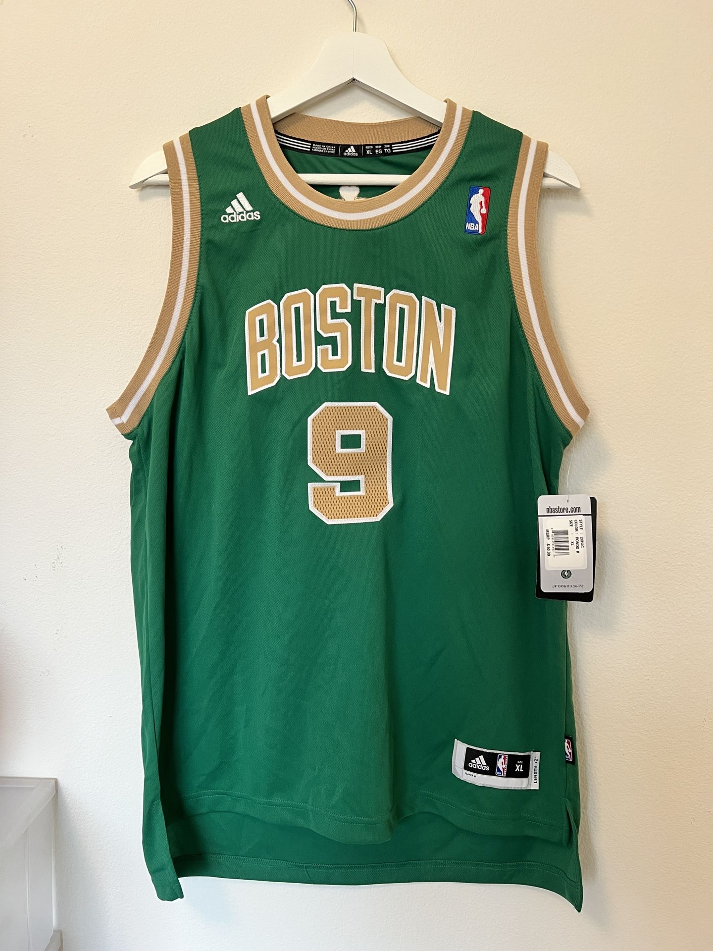BOSTON RONDO 【ST'PATRICK'S DAY】 XL RARE Adidas Boston Celtics Rajon Rondo Jersey St Patricks Day Youth XL