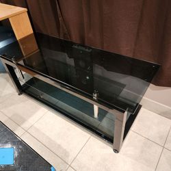 Glass and Steel TV Stand