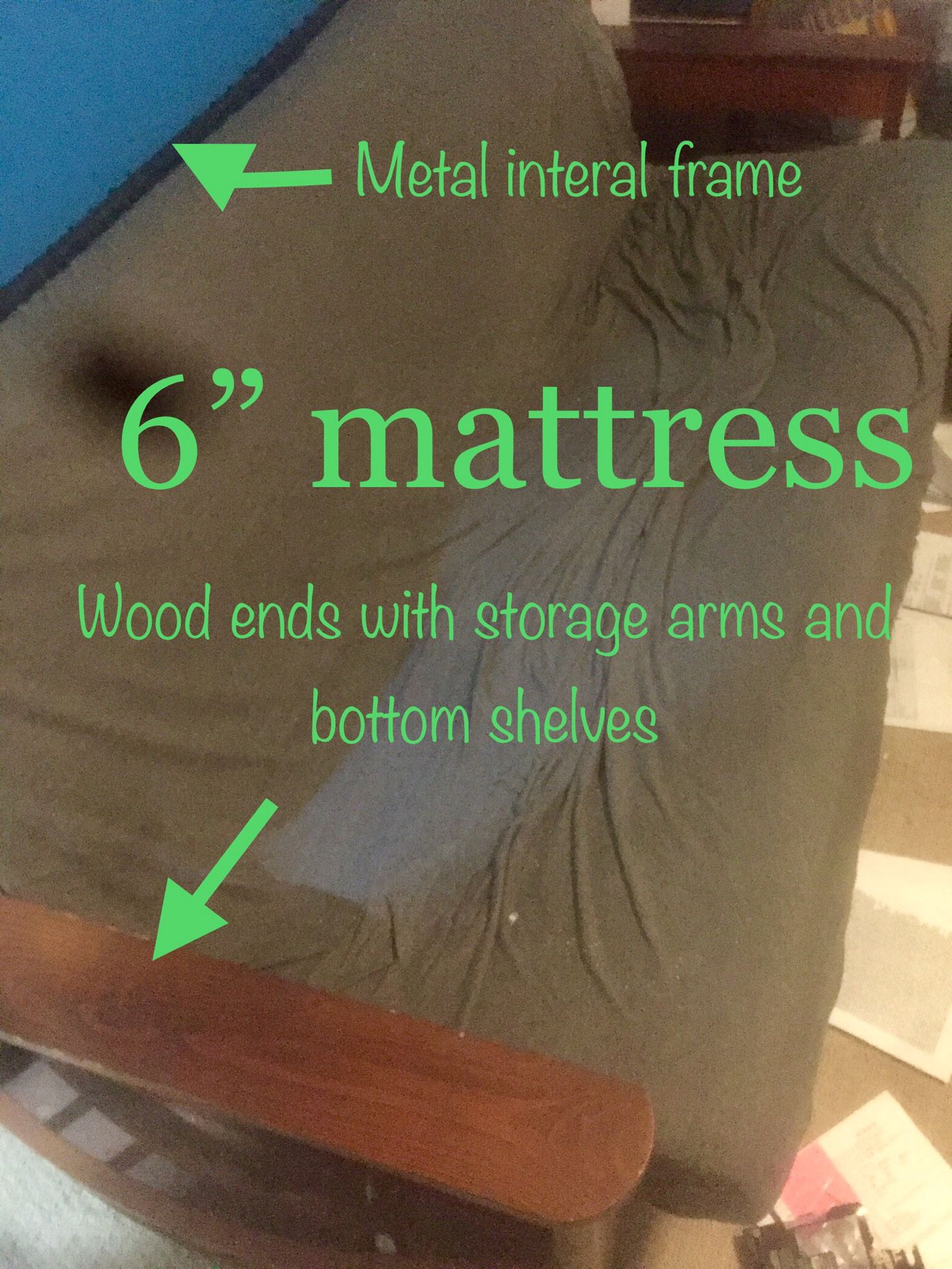 Futon frame and mattresses