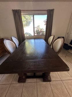World Market Farmhouse Dining Set with 4 Chairs, not free make an offer