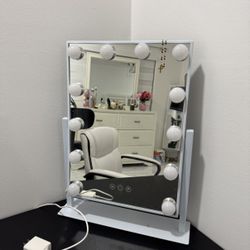 White Lighted Mirror