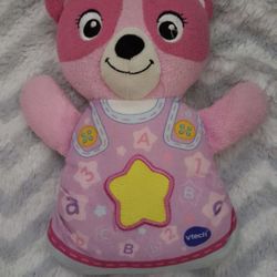 Tech Soothing Songs Sounds Musical Teddy Bear Lights Up Pink Baby Bedtime Toy