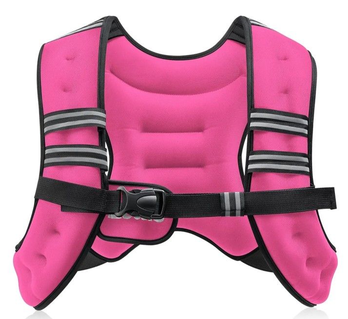 Weighted Vest,8lb/ Weight Vest with Reflective Stripe for Workout, Strength Training, Running, Fitness