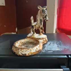 Cast Iron Donkey SOLD      ,,,,,Cigarette Holder Ashtray