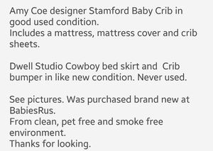Amy Coe Designer Stamford Baby Crib And Dwell Studio Bedding Set