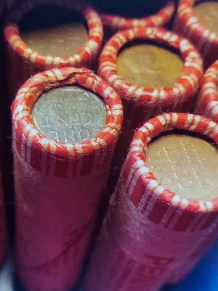 US LINCOLN WEIGHT (50) CENTS ROLLS COINS ( 1(contact info removed) )