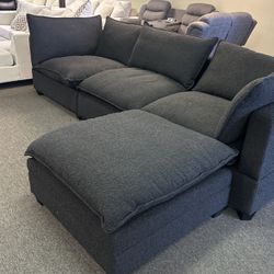 New Sectional With Storage Ottoman And Free Delivery