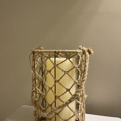 Pottery Barn Candle Holder With Battery Operated Candle 