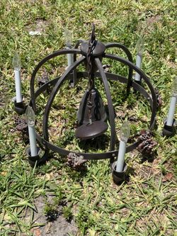 Vintage heavy iron chandelier