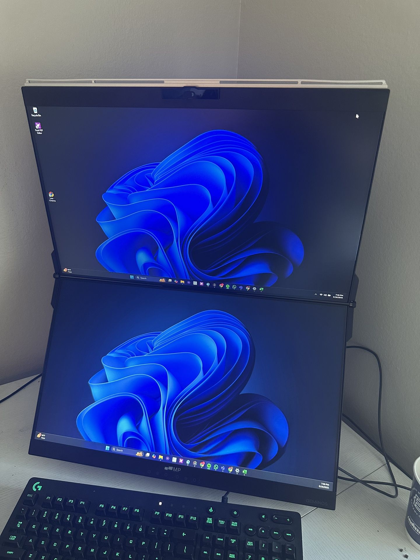 Foldable 2-24” Monitors