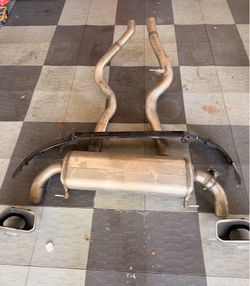 Bmw axle back exhaust m340 with diffuser and tips