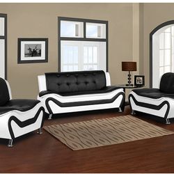 Black & white sofa chair & loveseat💕