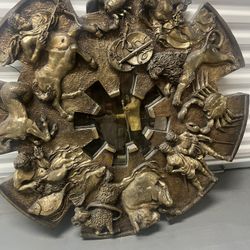 Antique Zodiac Mirror 