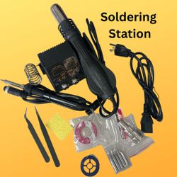 2-in-1 Digital Hot Air Rework Station: Heat Gun and Soldering Iron Combo