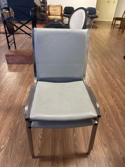 Chrome Frame White Vinyl Side Chair