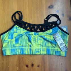 Zumba Hyper Melt Strappy Bra, Size L