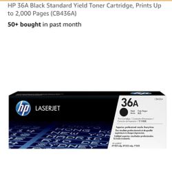 HP 36A Black LaserJet Toner Cartridge CB436A