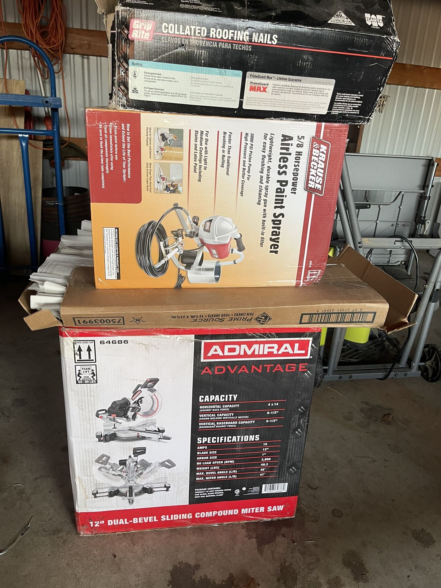 12 Inch Admiral Advantage Dual Bevel Sliding Compound Miter Saw With LED and Laser Guide Brand New With Blade