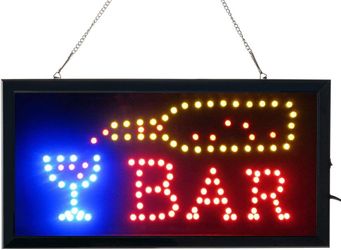 LIKE NEW LED Neon Light BAR Sign With Animation Bar Decoration Man Cave