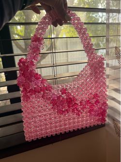 Handmade crystal bead handbag