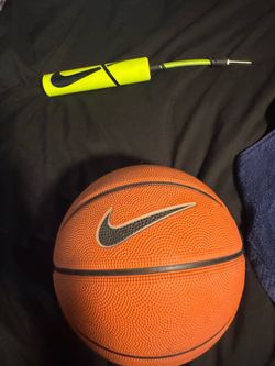 Kids basketball and pump