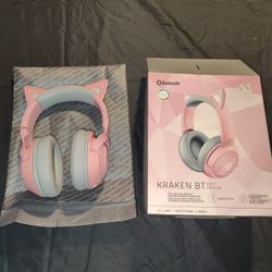 Razer Kraken Bluetooth Headphones Pink Kitty Edition