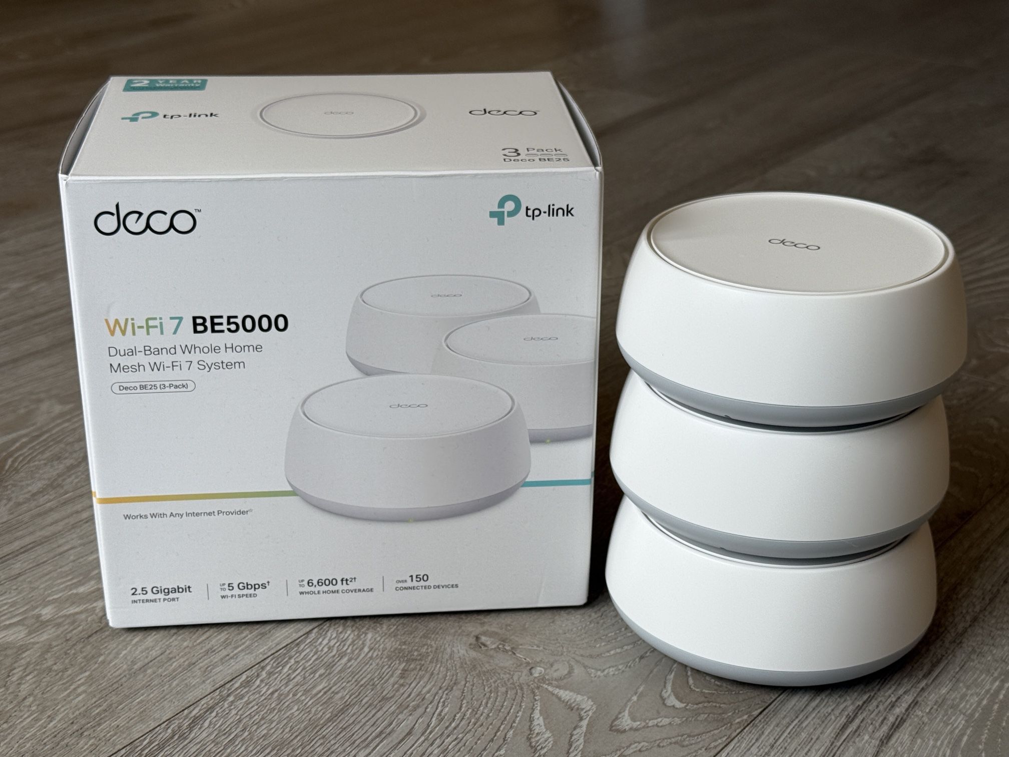 TP-Link Deco BE5000 Whole Home Mesh WiFi 7 System (3-pack)