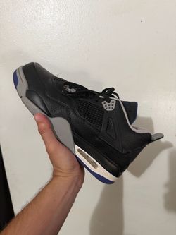 Air Jordan 4 Black Royal Blue Sneakers