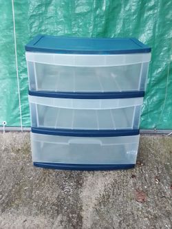 Sterolite: 3 Drawer Plastic Storage Bin.