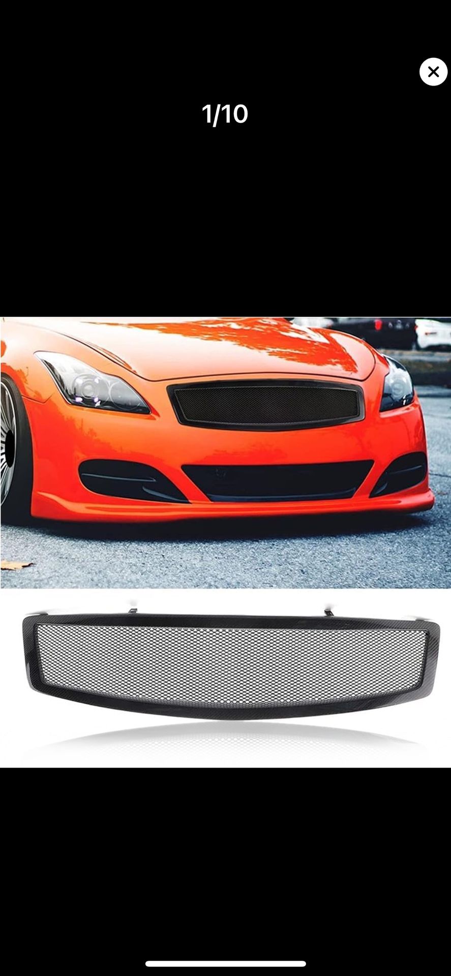 Car Front Grille for Infiniti G G35 G37 2006–2009, Front Bumper Lower Grill, Car Front Radiator Grilles, Sport Racing Grills Car Accessories