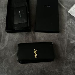 Saint Laurent  Cassandre Phone Holder with Strap in Smooth Leather