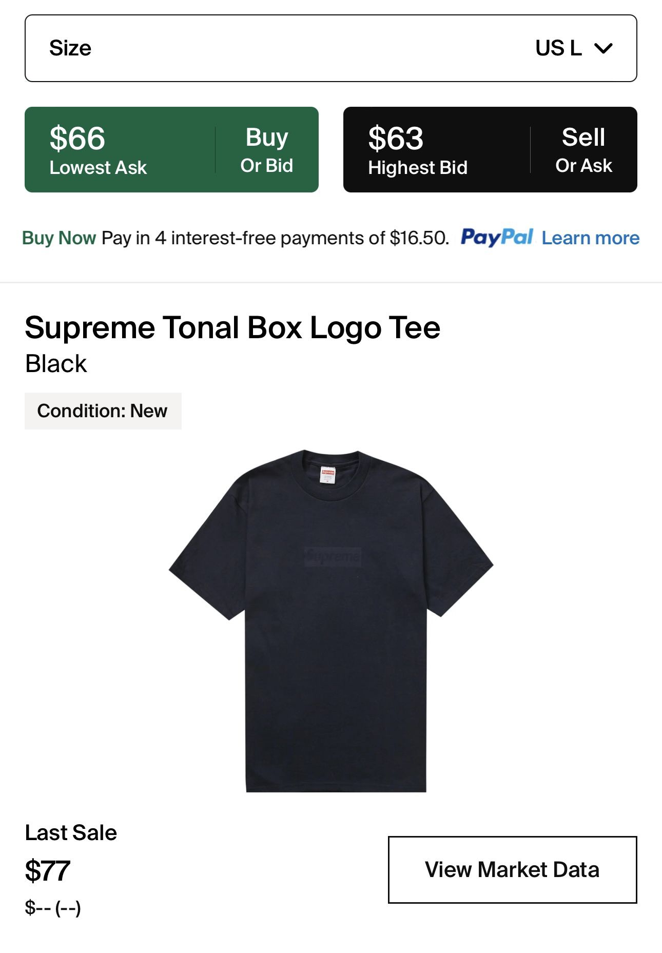 Supreme San Francisco Box Logo Tee Black Size Medium