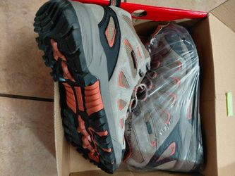 Men's Hiking Boots Gray and Orange