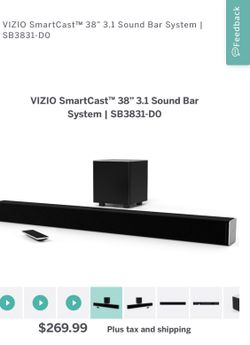 Vizio “38” 3.1 sound bar system !!