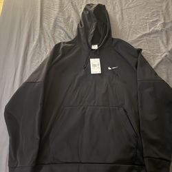 Nike Men's Therma-FIT Long Sleeve Logo Hoodie Fitness Pullover Black DQ4834-010