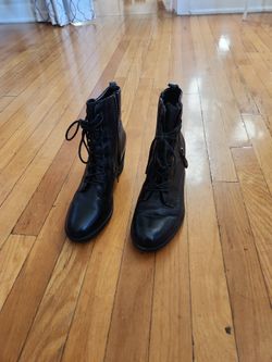 Earth Black Women's Boots Leather, Botas De Mujer De Piel.