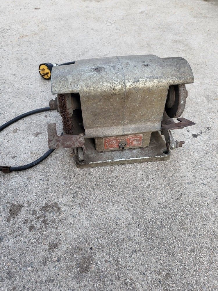 Antique Dunlap 4 Inch Bench Grinder Model 626. 260-80 Sears Roebuck And Company Tool Shop Garage Tools Classic Vintage