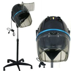 ZENSTYLE 1300W Floor Hair Dryer Rolling Salon Standing Bonnet Black