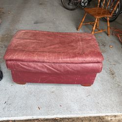 Free Red Leather ottomon