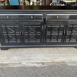 Beautiful Black Buffet Table / Media Console -70inch