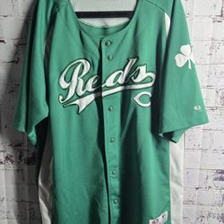 MLB Cincinnati Reds Stitched St Patricks Day True Fan Baseball Jersey Green XL