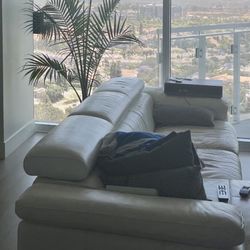 Free Italian Natural Leather Couch