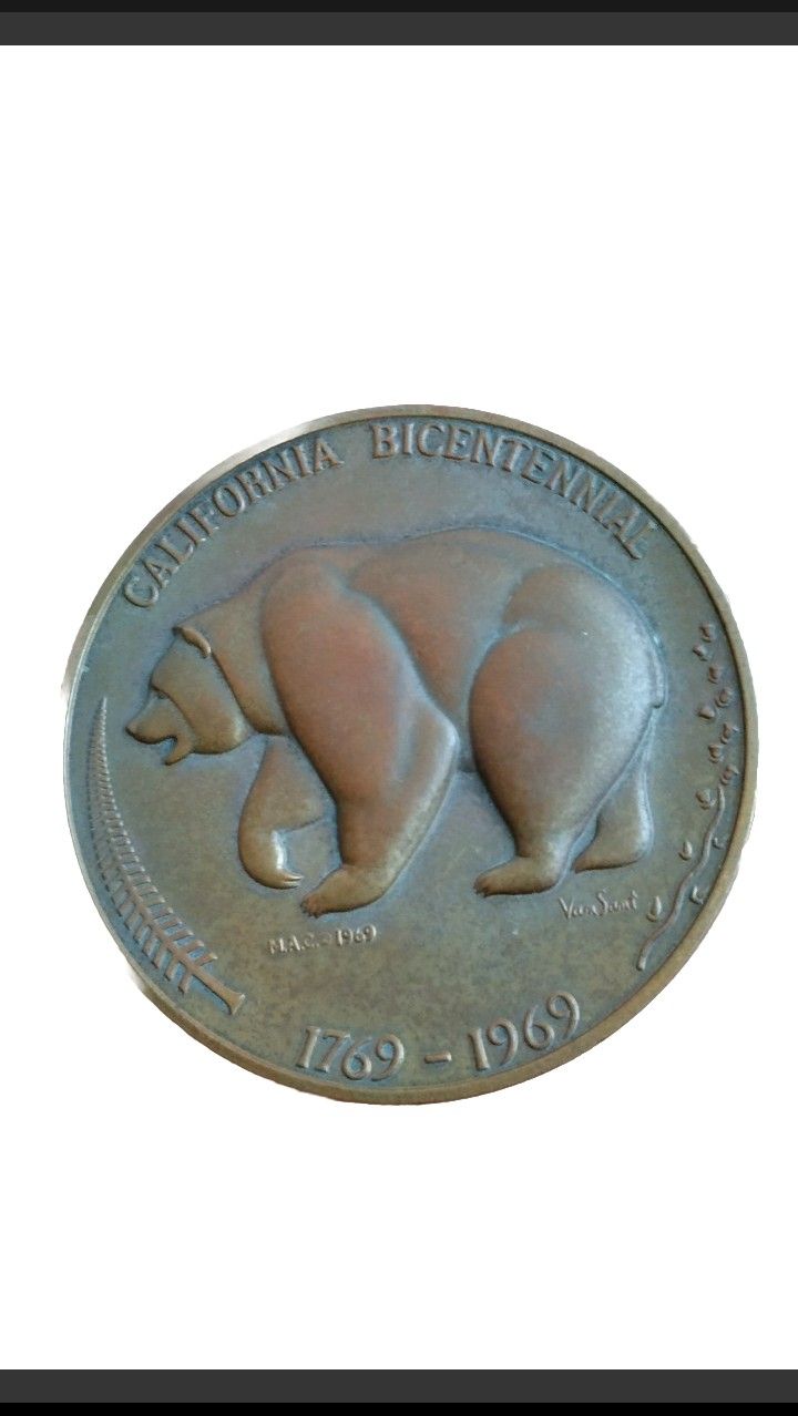 Bicentennial Commemorative California Medal