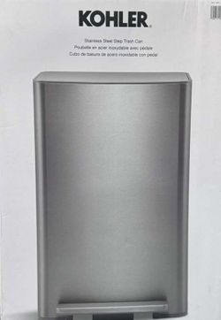 Kohler stainless steel step trash can 47L 13 Gal